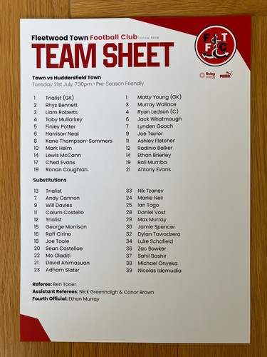 Fleetwood town 2026 2027 - town, 2026-2027