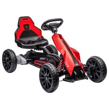 HOMCOM 12V Electric Go Kart w/ Forward Reversing 2 Speeds for 3-8 Yrs - Red