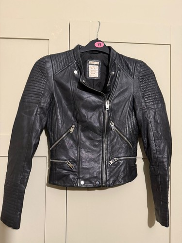Zara trf leather biker - leather,