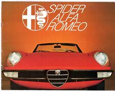 Alfa Romeo Spider 1977-78 UK Market Sales Brochure 1300 1600 Junior 2000 Veloce