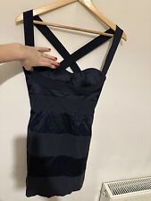 Bodycon dress Size 10 Topshop Concessions Rare Navy. Satin And Matt