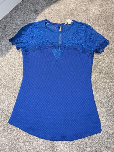 Blue lace top ladies size - blue,