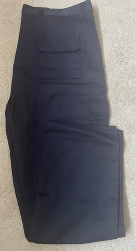 Cargo work trousers navy with - trousers,