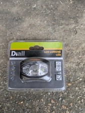 LED 120 Lumens Head Torch - Diall - New & Sealed - 24w - Free P&P - NEW - Black