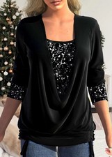 Ladies Glitter Sequin Long