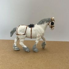 Britains Cart Horse Farm Toy Model Grey White Shire Draft Collectible #T