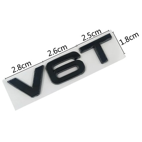 Metal v6t car emblem - metal, badge