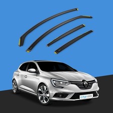 Renault Megane MK4 2016-2020 5 Door Hatchback Wind Deflectors 4pc Tinted