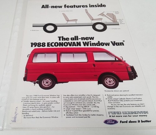 1988 ford econovan window van - window,