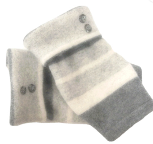 Fingerless gloves gray ivory - fingerless,