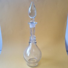 19th Century - Large ANTIQUE Mouth Blown GEORGIAN 3- ring Glass Decanter