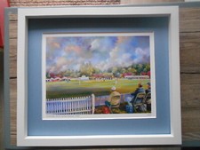 Jocelyn Galsworthy Cricket print 'Tunbridge Wells Cricket Festival, 1998' FRAMED