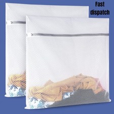 2x XX-Large Honeycomb Mesh Laundry Bag Delicates Durable Washing Machine Travel 