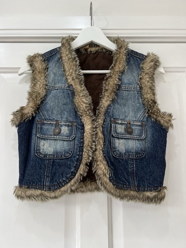 George denim waistcoat - george, faux