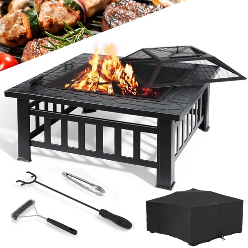 Square fire pit - 81cm, garden