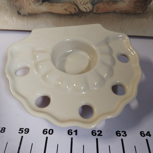 Vintage cream ceramic shell - cream,