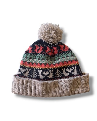 Fair isle nordic knitted pom - fair,