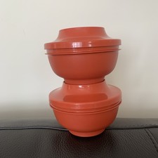2 x Vintage Orange TUPPERWARE