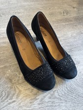 Gabor Womens Black suede court