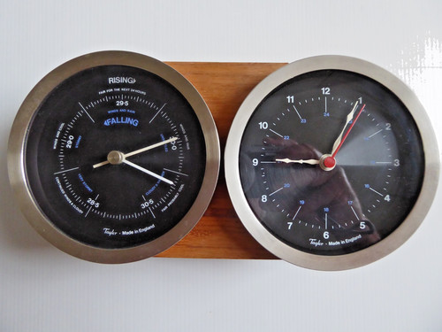 Vintage clock barometer