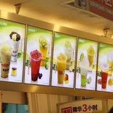 2X A1 ULTRA SLIM 10MM BLACK BORDER MENU LIGHTBOX POSTER DISPLAY SIGN BOX RESTURA