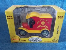 New Shell Motor Oil  Limited Edition Coin Bank By Gearbox 1912 Ford Delivery Car
