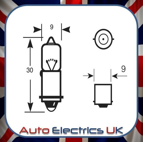 H6w 12v halogen side - side, light