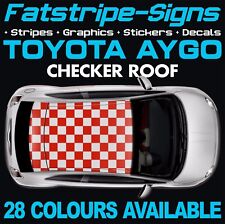 to fit TOYOTA AYGO CHECKER ROOF GRAPHICS STICKERS STRIPES DECALS AB10 AB40 VVTI