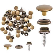 15mm Boat Cover Press Stud Snap Fasteners Screw Kit Canvas Stainless Steel 3Part