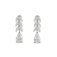 Pear Moissanite Drop Earrings