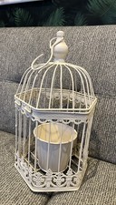 Cream Metal Bird Cage With