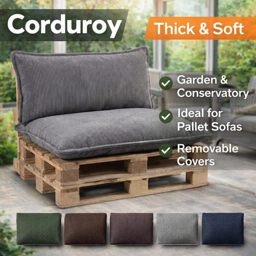 Corduroy pallet sofa cushions - corduroy,