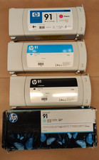 4x Genuine HP 91 ink
