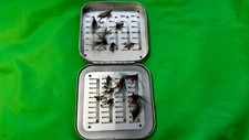 WHEATLEY SILMALLOY METAL 2 Section Leader & Clip Fly Fishing Box.