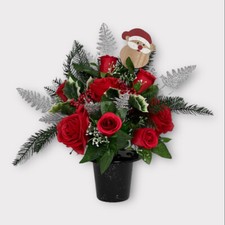Christmas Grave pot Flowers