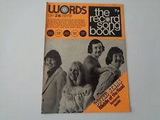 WORDS - RECORD SONG BOOK -