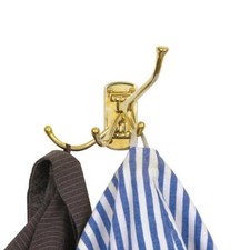 Folding Hooks Hanging 4 Hook Foldable Wall Mounted Coat Hat Storage Rack Brass