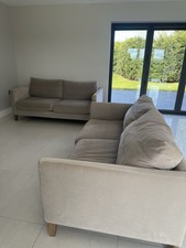 2 Grey 2.5 Seater Sofas from