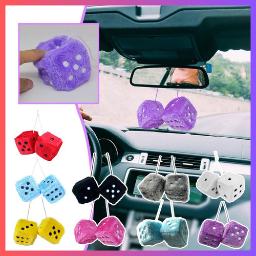 Soft fluffy furry dice - soft,