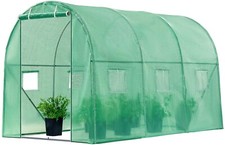 3 x 2 x 2 m Walk-in Greenhouse Tunnel Galvanised Garden Plants Grow House