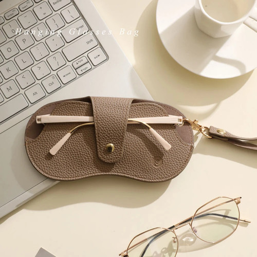 Soft leather glasses pouch - soft,