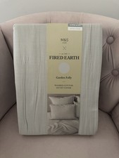 M&S X Fired Earth Washed Cotton Duvet Cover Garden Folly BNWT Size Super King