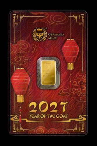 Germania mint gold bar - mint, 1g