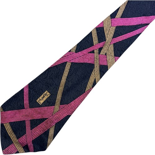 Ysl tie vintage mens - silk, vtg