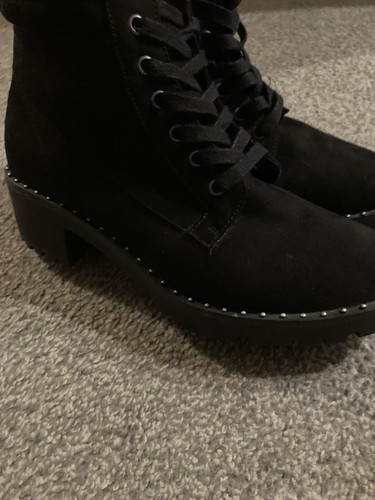 Black studded boots - studded,