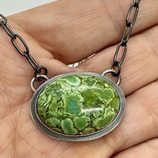 Navajo green turquoise bar - navajo,