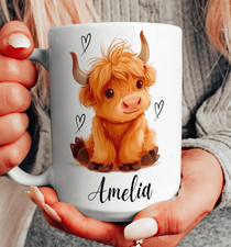 Personalised Highland Cow Mug
