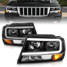 BLACK LED BAR FRONT HEADLIGHTS