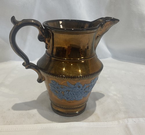 Vintage copper lustre jug - lustre,