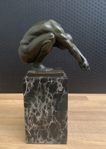 Bronze figure male nude - bronze,